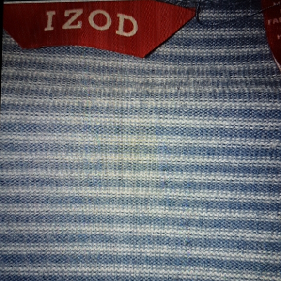 IZOD MENS STRIPED  LS knit pullover  M - Picture 2 of 6
